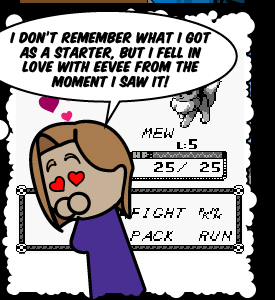 Eevee remembering Pokémon Red